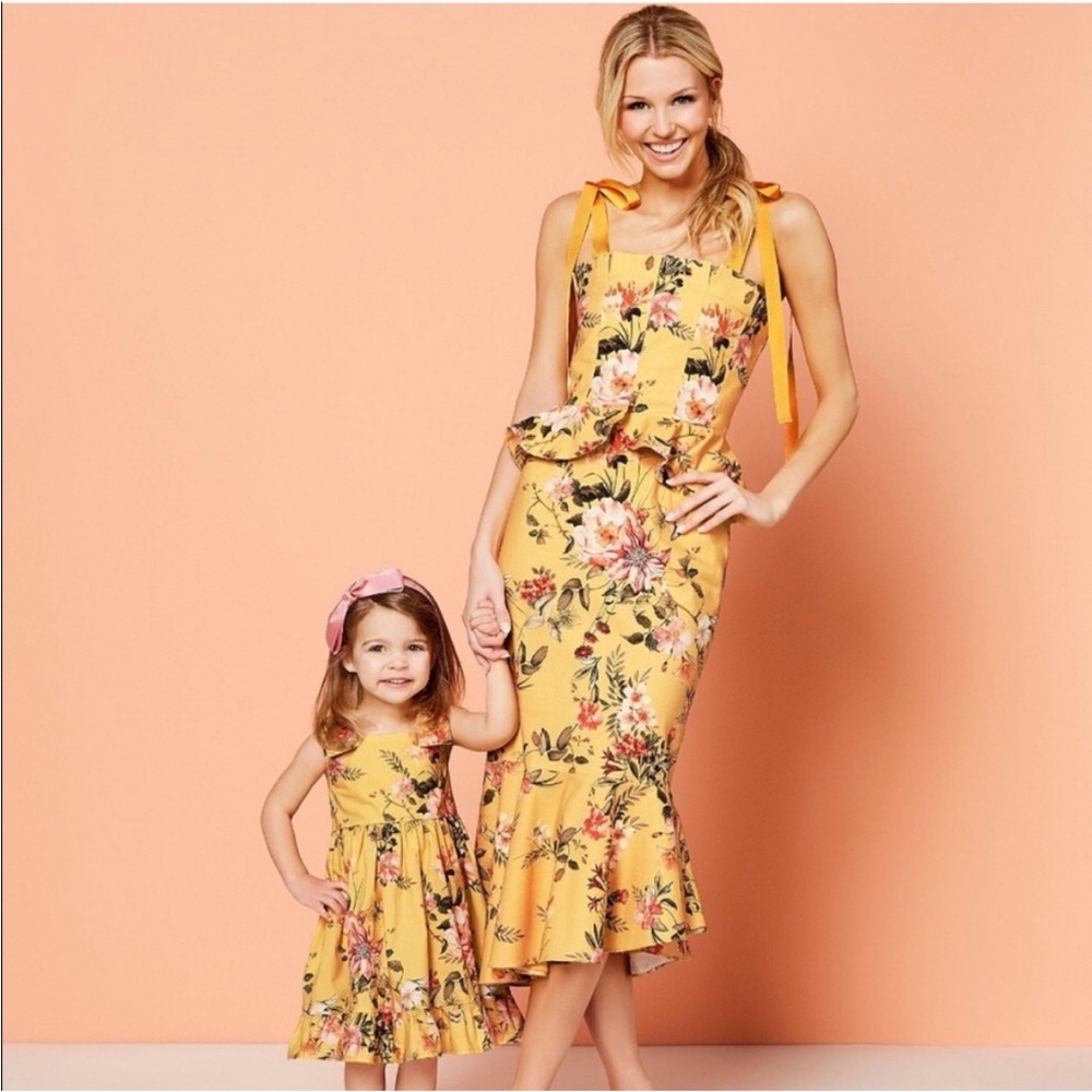 ANTONIO MELANI Yellow Floral Dress